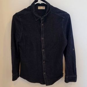 Zara Dark Blue Button-down Shirt Size  11/12